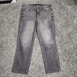 White House Black Market Hi Rise Straight Jeans Blackwash Womens 14 Chic Grunge